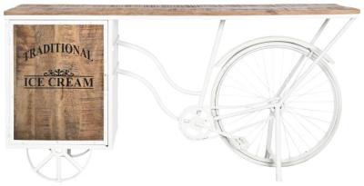 Product photograph of Douglas Brown And White Bicycle Console Table from Choice Furniture Superstore