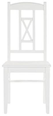 Set Of 2 Romantic White Wood Dining Chair