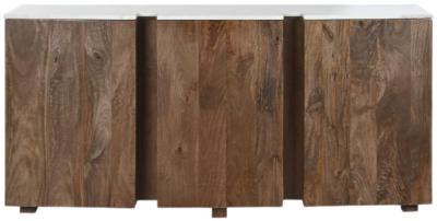 Product photograph of Romantic Brown Mango Wood Buffet Sideboard - 3 Doors from Choice Furniture Superstore