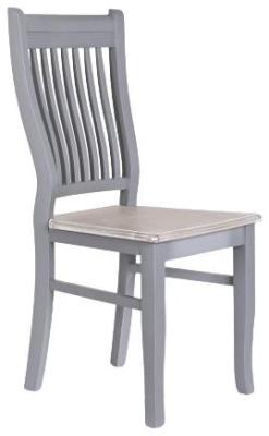 Set Of 2 Traditional Grey Wood Dining Chair