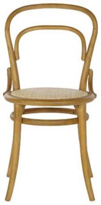 Set Of 2 Cottage Brown Wooden Dining Chair