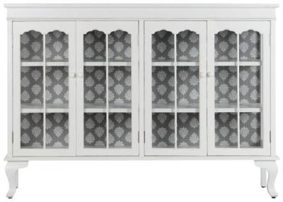 Product photograph of Parker White Wooden Medium Buffet Sideboard - 4 Doors from Choice Furniture Superstore