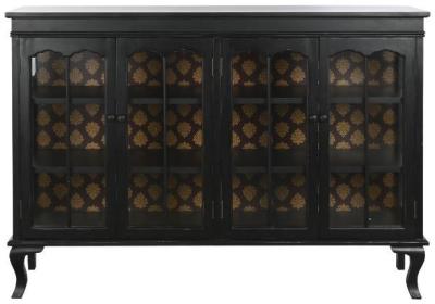 Parker Black Wooden Medium Buffet Sideboard 4 Doors