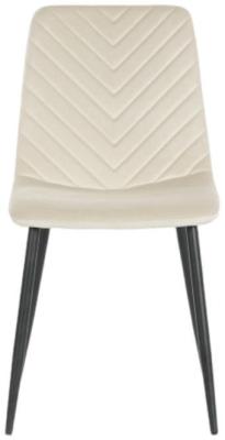 Set Of 2 Beige Fabric Dining Chair