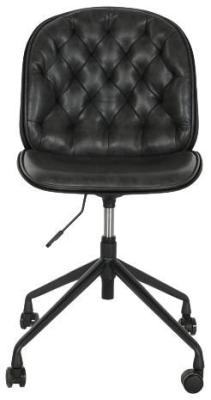 Vintage Black Swivel Office Chair