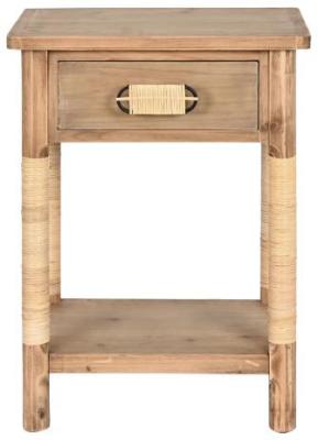 Alpine Natural Wood Bedside Table