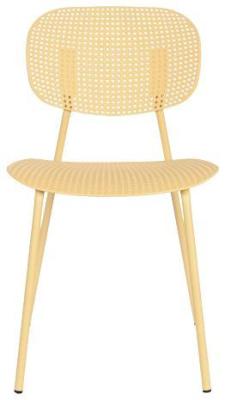 Set Of 4 Urban Yellow Metal Barstool