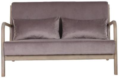 Traditional Pink Fabric Couch Standard 2 Seater Sofa