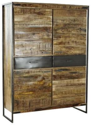 Product photograph of Mango Wood 2 Door Hall Cabinet from Choice Furniture Superstore