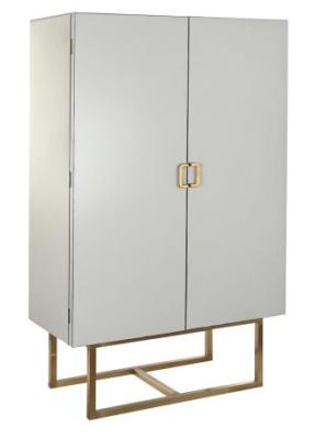 Product photograph of Sirohi White Poplar Wood 2 Door Hall Cabinet from Choice Furniture Superstore