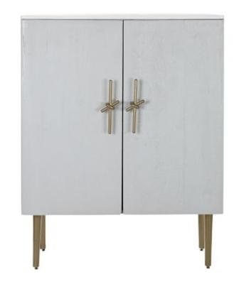 Product photograph of White Mango Wood 2 Door Hall Cabinet from Choice Furniture Superstore