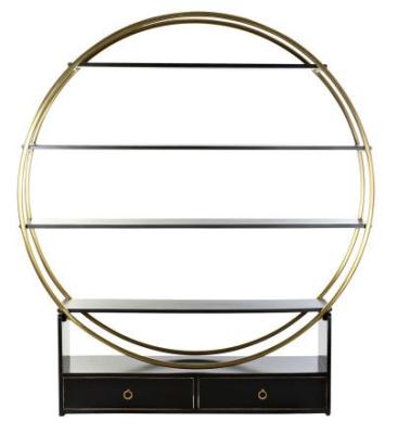 Oriental Golden And Black Bookcase