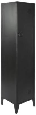 Product photograph of Sirsa Industrial Style Black Metal Single Door Cabinet from Choice Furniture Superstore