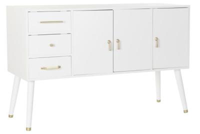 Etienne White Mango Wood 180cm Large Buffet Sideboard 4 Doors