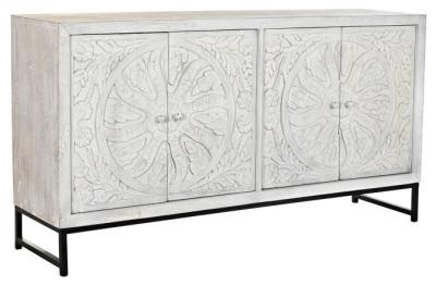 Madison White Mango Wood 150cm Medium Buffet Sideboard 4 Doors