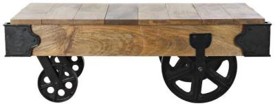 Shabby Mango Wood Cart Coffee Table