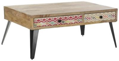 African Mango Wood Storage Coffee Table