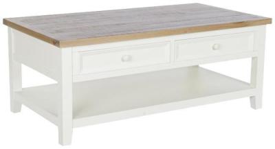 Beige Wood Storage Coffee Table