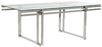 Product photograph of Modern Silver Stainless Steel Coffee Table from Choice Furniture Superstore