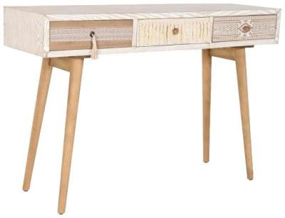 Product photograph of Boho Natural 3 Drawer Console Table from Choice Furniture Superstore