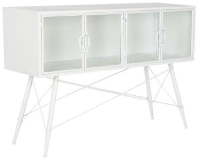 Product photograph of Loft White Metal Console Table from Choice Furniture Superstore