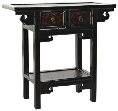 Product photograph of Oriental Black 2 Drawer Console Table from Choice Furniture Superstore