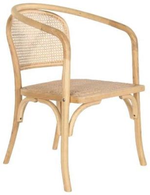 Set Of 2 Cottage Natural Rattan Dining Chair