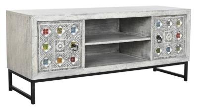 Tropical Grey Ceramic Effect 150cm Tv Unit