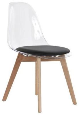 Set Of 2 Urban Black Wood Dining Chair