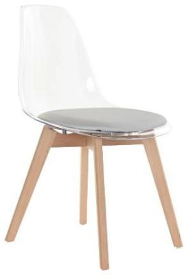 Set Of 2 Urban Grey Wood Dining Chair