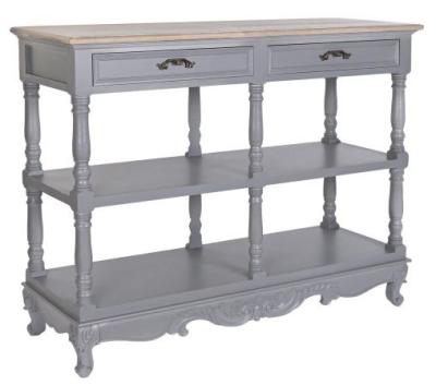 Product photograph of Traditional Grey Wooden 2 Drawer Console Table from Choice Furniture Superstore