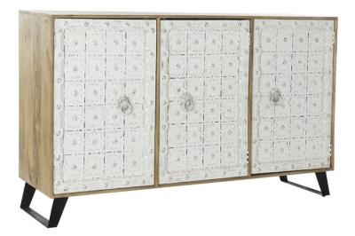 Modern White Mango Wood 165cm Medium Buffet Sideboard 3 Doors