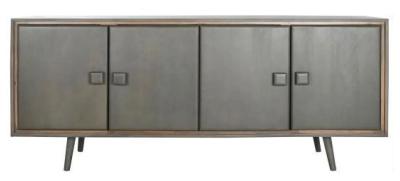 Product photograph of Neoclassic Dark Grey Wooden Large Buffet Sideboard - 4 Doors from Choice Furniture Superstore