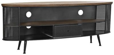 Product photograph of Tate Black Metal 150cm Tv Unit from Choice Furniture Superstore