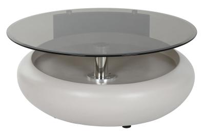 Product photograph of Modern Black Glass Round Coffee Table from Choice Furniture Superstore