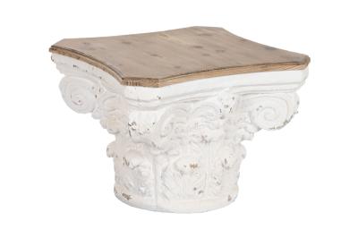 Product photograph of Neoclassic Brown Carved Small Side Table from Choice Furniture Superstore