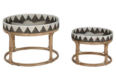 Product photograph of Rattan Set Of 2 Round Coffee Table from Choice Furniture Superstore