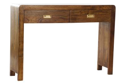 Product photograph of African Acacia Wood 2 Drawer 110cm Console Table from Choice Furniture Superstore