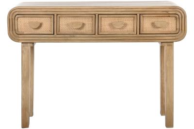 Product photograph of Balinese Mango Wood 4 Drawer Console Table from Choice Furniture Superstore