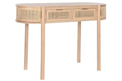 Product photograph of Modern Rattan 2 Drawer Console Table from Choice Furniture Superstore