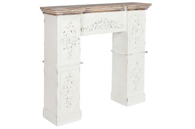 Product photograph of Neoclassic White Wood Carved Console Table from Choice Furniture Superstore