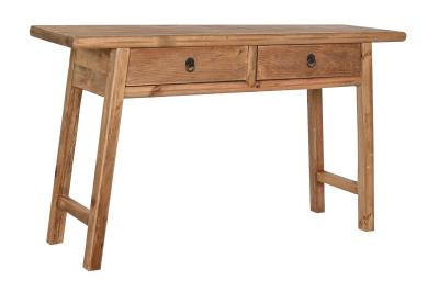 Product photograph of Oriental Recicled Wood 2 Drawer Console Table from Choice Furniture Superstore