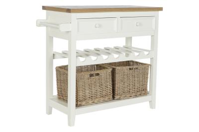 Product photograph of Silvassa White 2 Drawer Bottle Rack from Choice Furniture Superstore