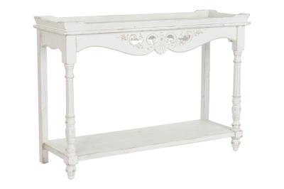 Product photograph of Traditional White Wood Console Table from Choice Furniture Superstore