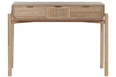 Product photograph of Tropical Rattan 3 Drawer Console Table from Choice Furniture Superstore