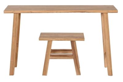 Product photograph of Natural Teak Console Table Set from Choice Furniture Superstore