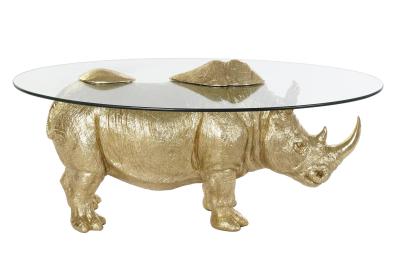 Product photograph of African Glass Top Gold Base Side Table from Choice Furniture Superstore