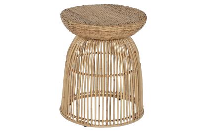 Product photograph of Balinese Rattan Round Side Table from Choice Furniture Superstore