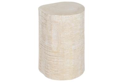 Product photograph of Madera Mungur Carved Round Side Table from Choice Furniture Superstore