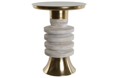 Modern Gold Metal Round Side Table